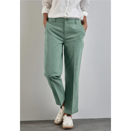 Pantalon chino vert STREET ONE