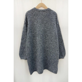 Robe pull gris chiné