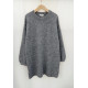 Robe pull gris chiné