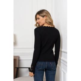 Pull ajouré noir