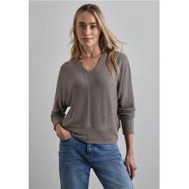 Pull marron chiné STREET ONE