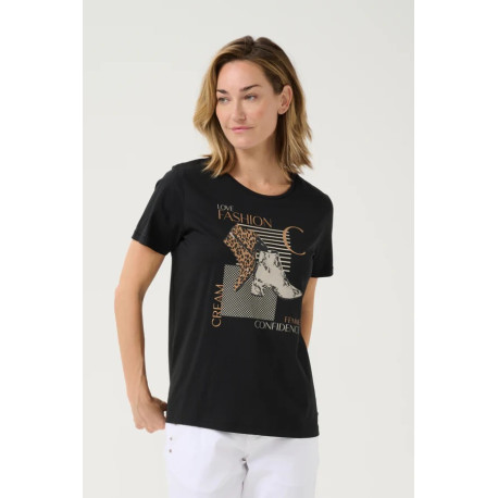 T-shirt Velie noir CREAM